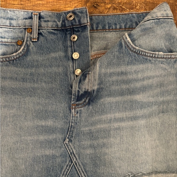 Agolde Denim Mini Skirt size 29 women’s  button fly summer 90’s pop princess - Picture 3 of 10